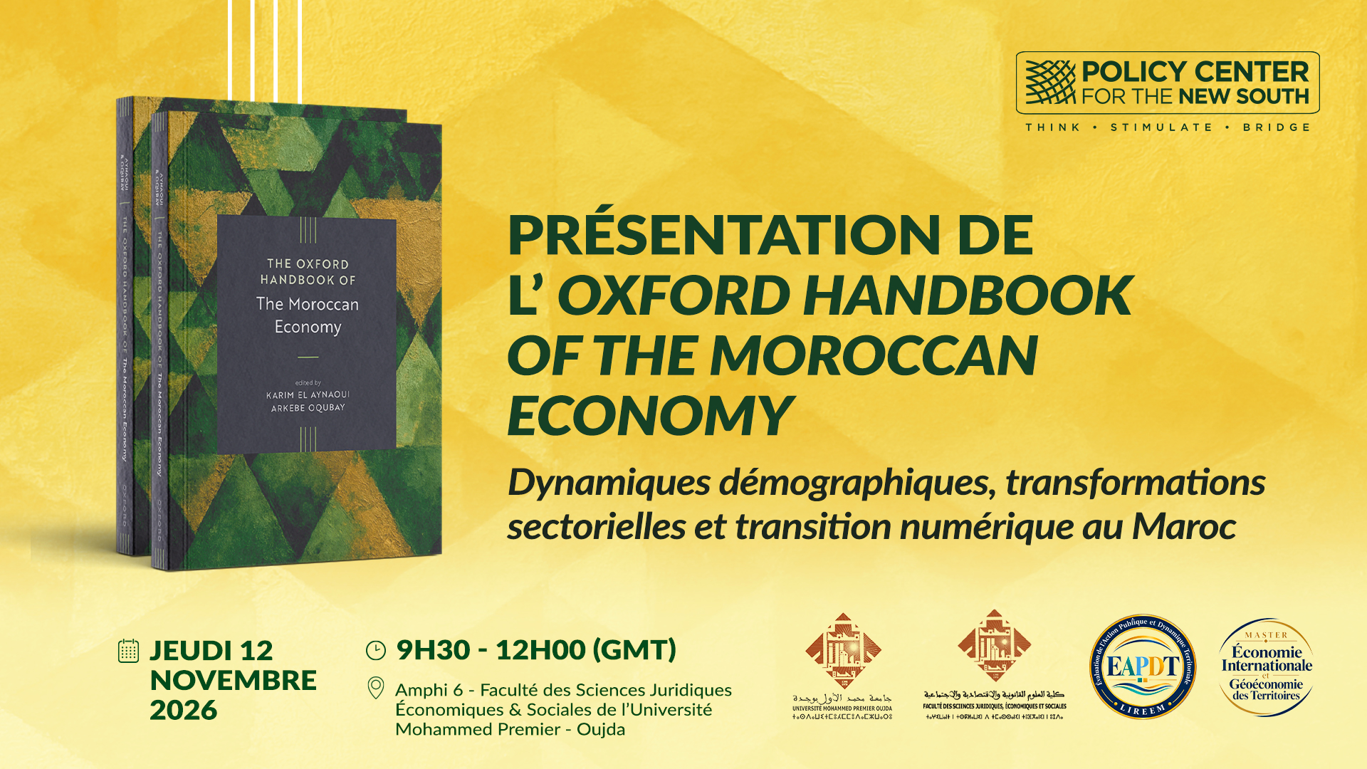 Présentation de l’Oxford Handbook of the Moroccan Economy à Oujda