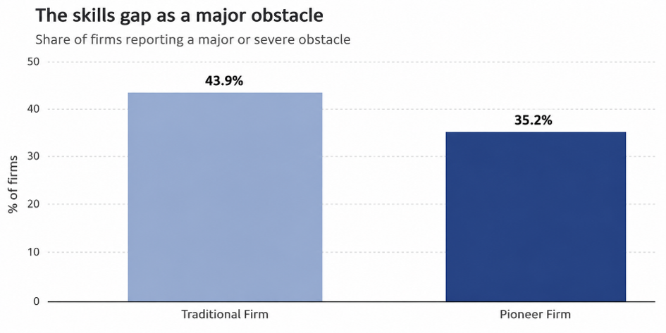 The skills gap as a major obstacle